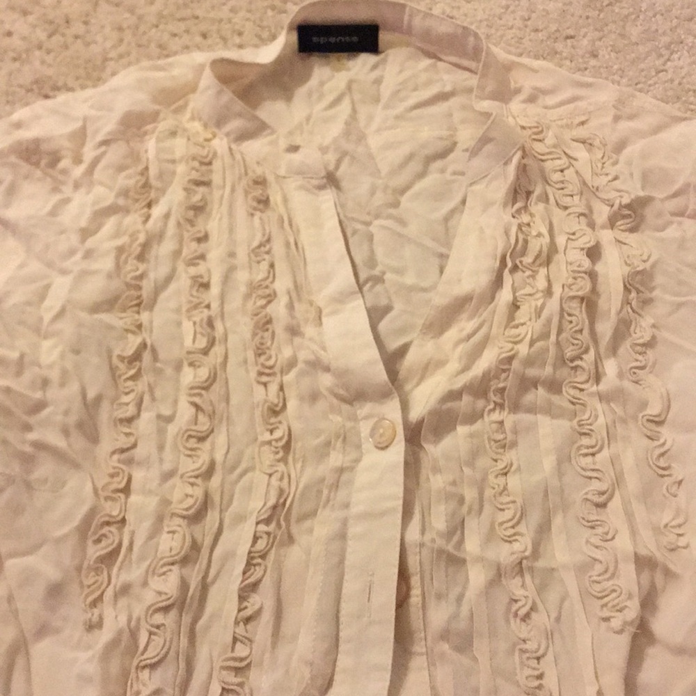 Cream 3/4 blouse